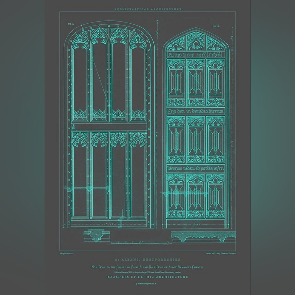 Architectural Print: St Alban's Doors / Size A2
